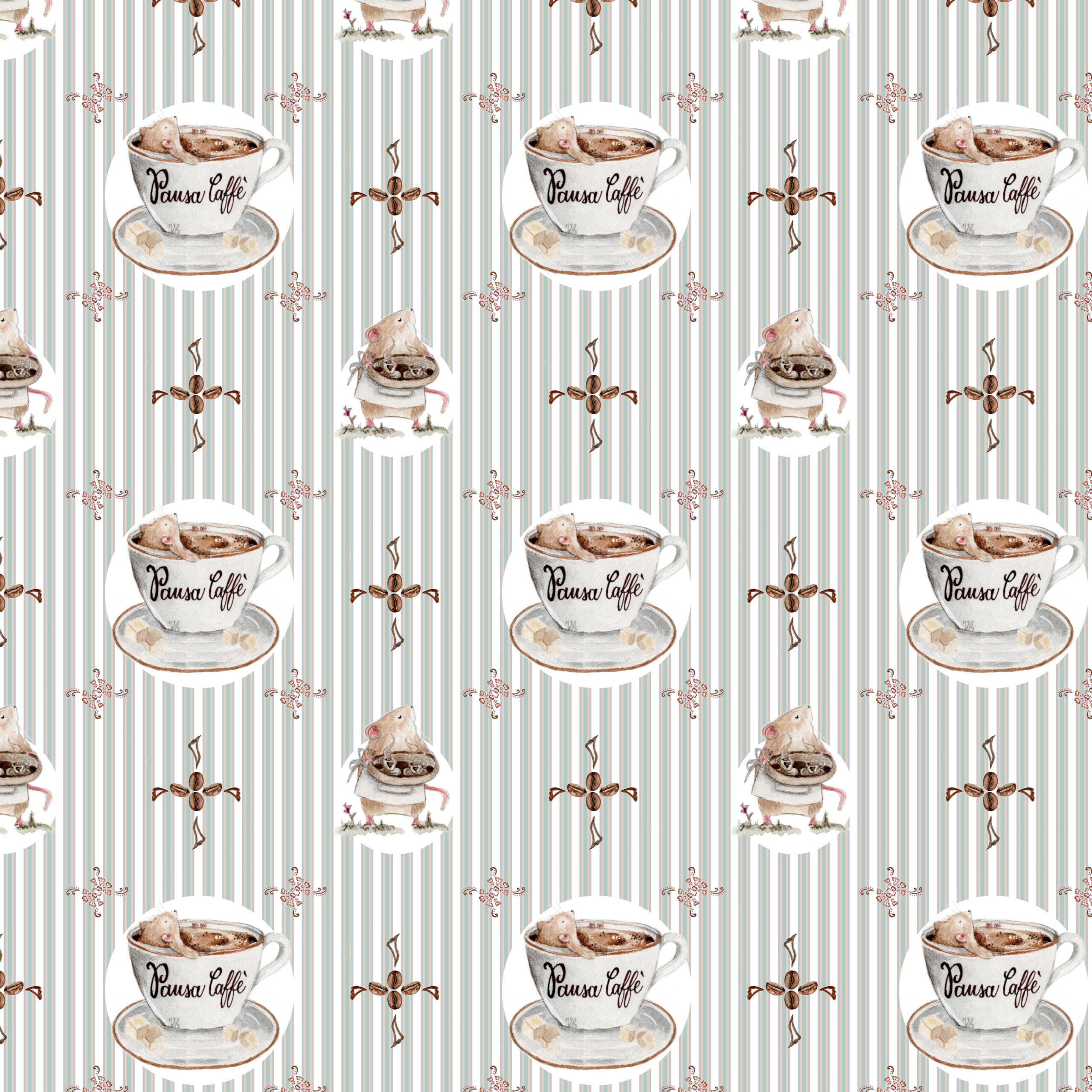 Stoffa Topini in pausa caffè